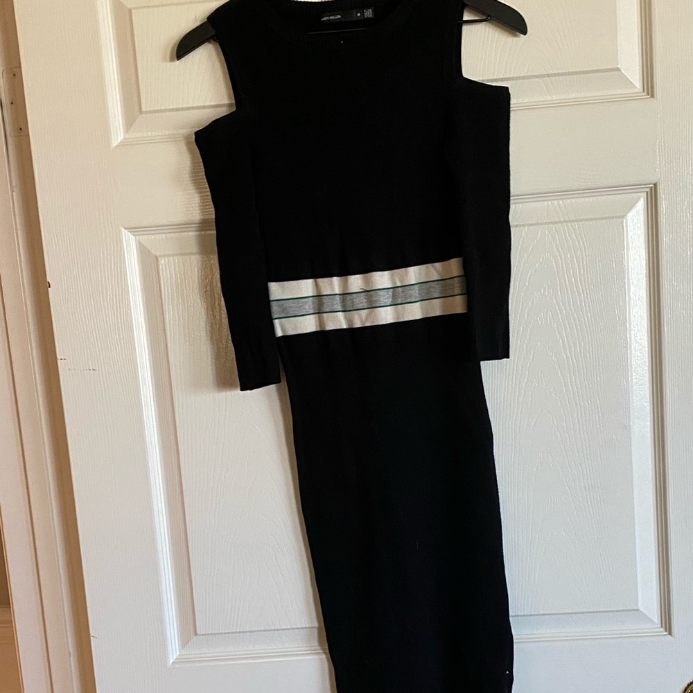 Karen Millen cold shoulder black dress